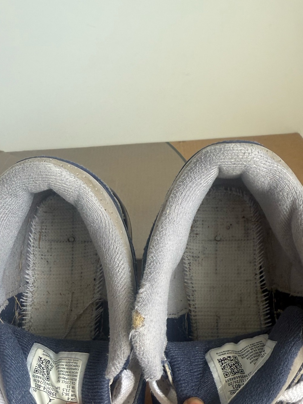 Nike Air Jordan 3 Retro Georgetown Blue- 4.5 Y- 6 W - Picture 9 of 14